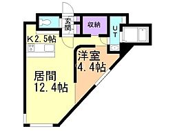 レブニーズ ザ・レジデンス 月寒中央 1LDKの間取図画像