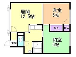 ジュエル89 2LDKの間取図画像
