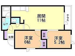 間取図画像 2LDK