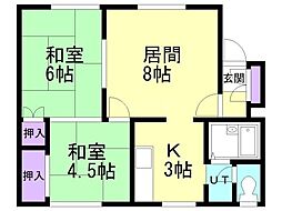 北一ハイムＡ棟2 1階