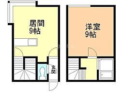 フレスノパーク月寒 1DKの間取図画像