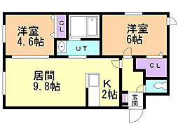 間取図画像 2LDK