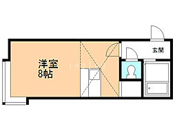 エスポワール清田 ワンルームの間取図画像