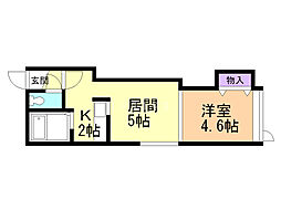 アーバンコート南郷3・B 1LDKの間取図画像