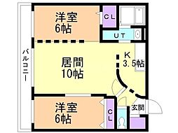 ミリオンスターヒルズ 2LDKの間取図画像