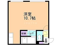 五輪通レジデンス ワンルームの間取図画像
