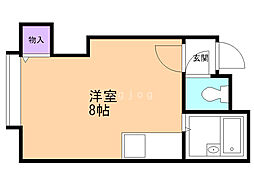 ノーザンベルグ旭 ワンルームの間取図画像