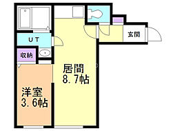 アイアール豊平公園 1LDKの間取図画像