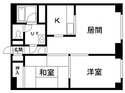 フォンテーヌ平岸 2LDKの間取図画像
