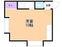 エステート六本木 ワンルームの間取図画像