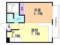 ハウスオブリザ平岸五番館 1LDKの間取図画像