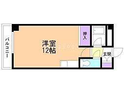 ふじの公園ハイツ ワンルームの間取図画像