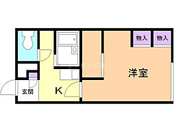 レオパレスいなほ 1Kの間取図画像