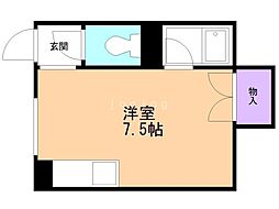 コスモガーデン ワンルームの間取図画像