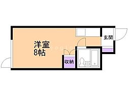 サンロードシャトー ワンルームの間取図画像