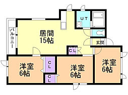 カーサ・デ・リヤ5 3LDKの間取図画像