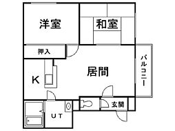ミニヨン 2LDKの間取図画像