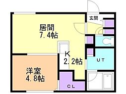 Newworld4 1LDKの間取図画像