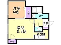 モンレーヴ豊平公園 1LDKの間取図画像