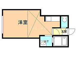 リバータウン ワンルームの間取図画像