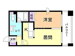 LEE豊平3条 1LDKの間取図画像