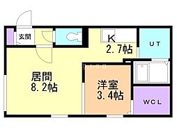 Kanaloa 1LDKの間取図画像