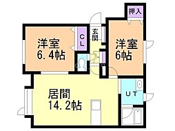 グランドメゾン大曲 2LDKの間取図画像