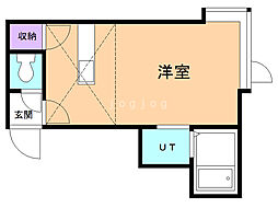 リバーサイド澄川 ワンルームの間取図画像
