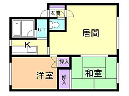 プリンスコート 2LDKの間取図画像