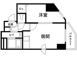 パーチェ豊平公園 1DKの間取図画像