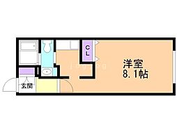 ル・ノール平岸通 1Kの間取図画像
