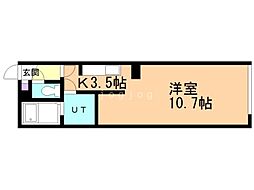 Like'sKD 1LDKの間取図画像