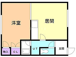 シティハイツ 1LDKの間取図画像