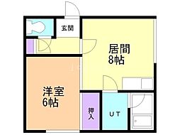 マイルドハイツ 1DKの間取図画像