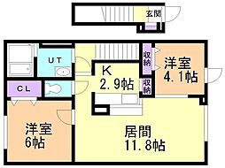 サニー・フェザー 2階