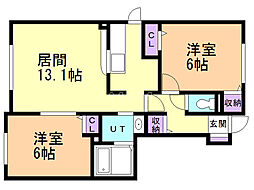 間取図画像 2LDK