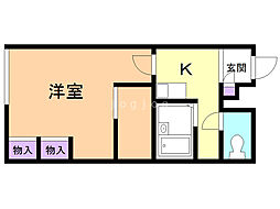 レオパレスシャルトル 1Kの間取図画像
