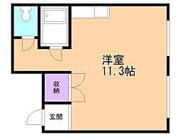 第2ハイツ恵 ワンルームの間取図画像