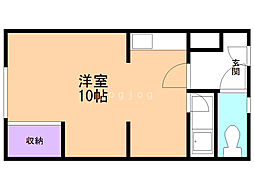 グリーンハイツ ワンルームの間取図画像