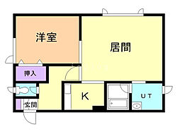 サンヒルズ 1LDKの間取図画像