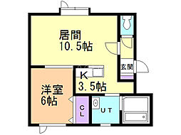 2ndレジデンス 1LDKの間取図画像