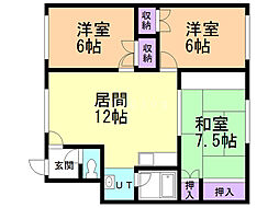 プレジデントハウス 3LDKの間取図画像