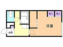レオパレス南風 1Kの間取図画像