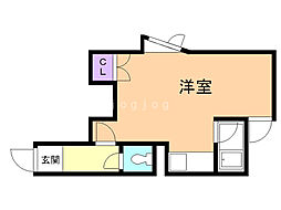 パルコート文京台41 ワンルームの間取図画像
