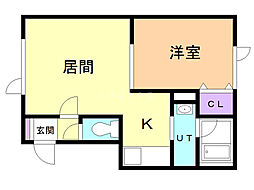 アピス大和 1LDKの間取図画像
