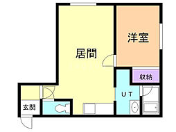 パレス101 1LDKの間取図画像