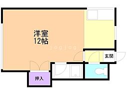エクセル101 ワンルームの間取図画像
