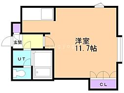 文京台レジデンス2 ワンルームの間取図画像