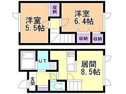 コンフォールC 2LDKの間取図画像