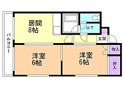 イメージ307 2DKの間取図画像